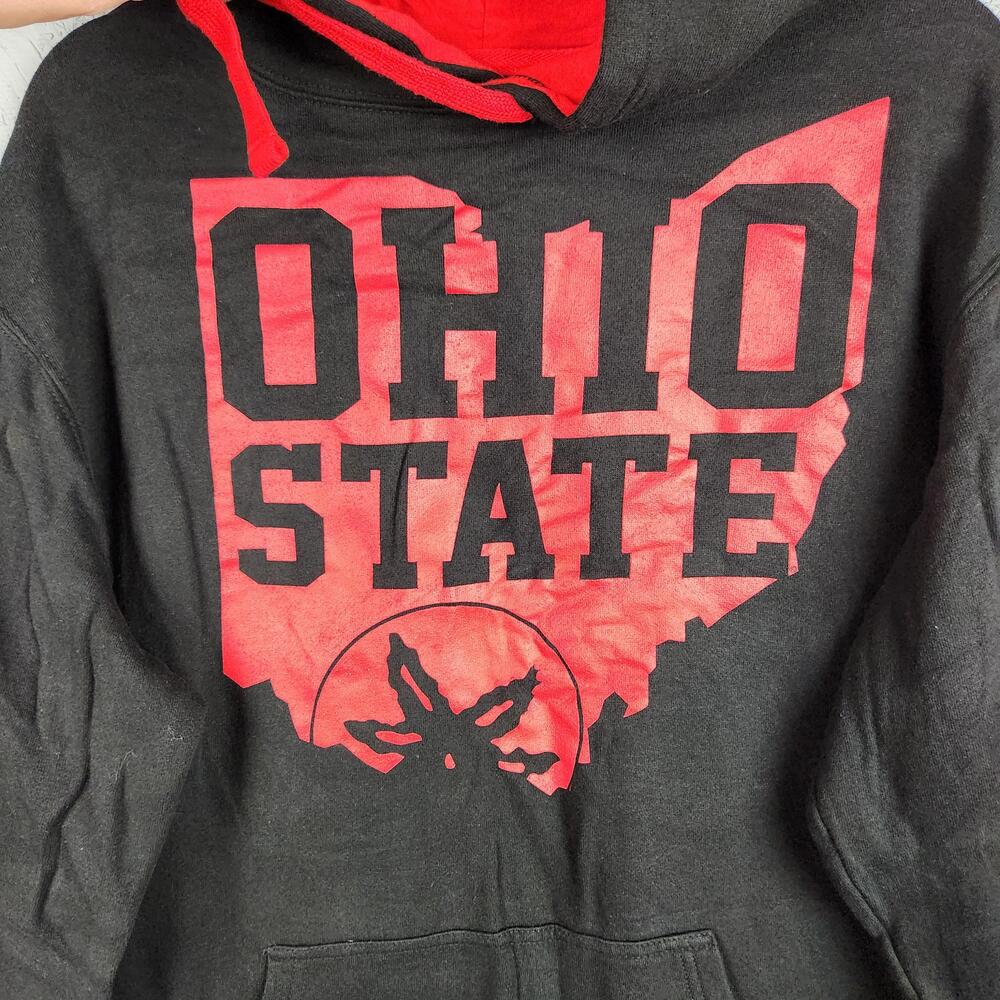 Ohio State Buckeyes Sweatshirt Mens Large Black NCAA Football Hoodie Graphic